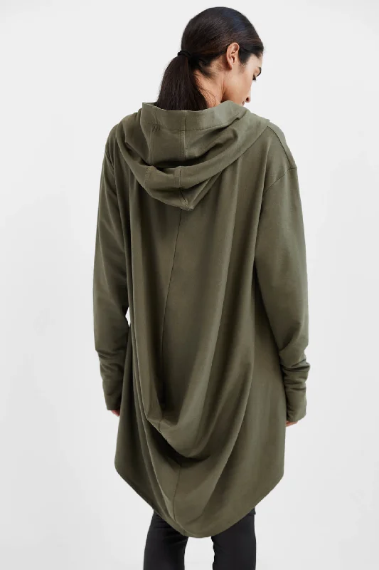 men's hoodie sweatshirt with large pocket -Firenze Hoodie | Olive Green