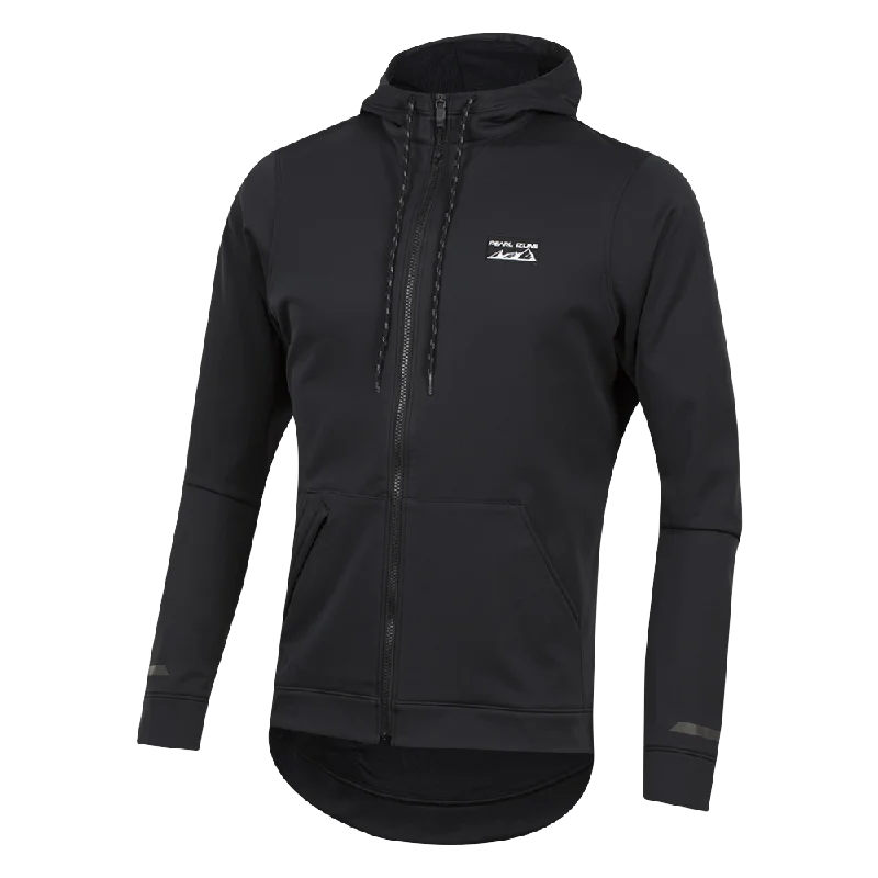 men's hoodie sweatshirt for travel -Pearl Izumi Versa Softshell Hoodie - Black