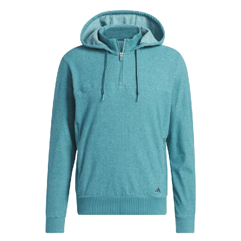 men's athletic fit hoodie sweatshirt -adidas - Men's Go-To Quarter Zip Hoodie (IB1991)