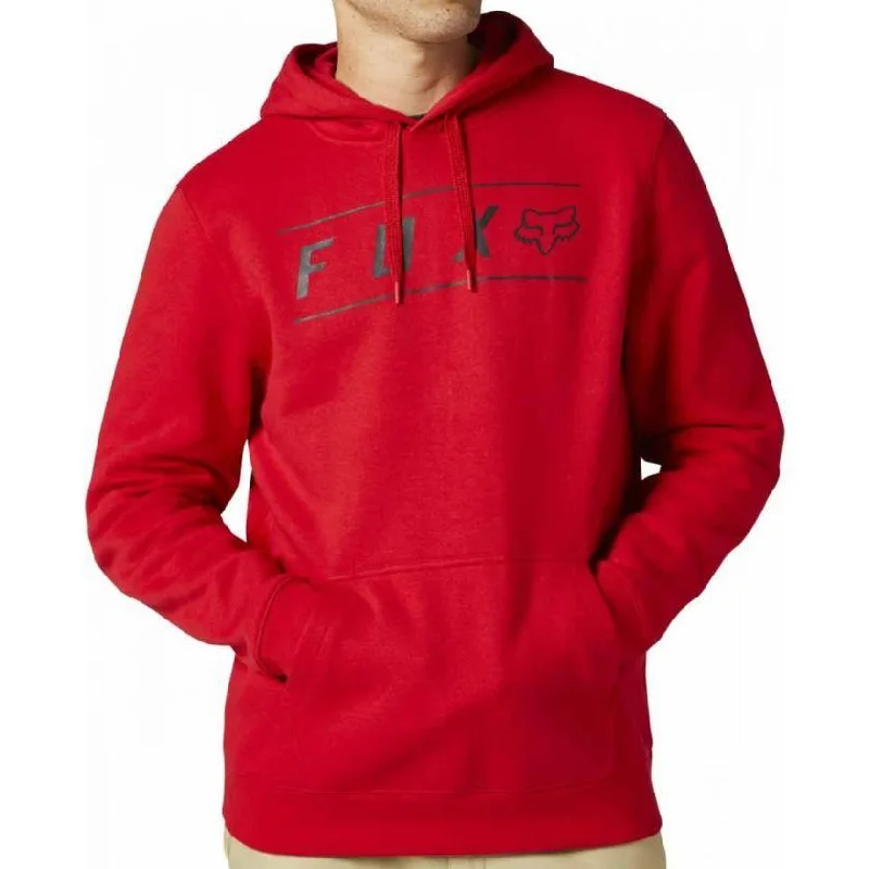 men's hoodie sweatshirt for cozy nights -Fox Pinnacle Pullover Fleece Hoodie Red