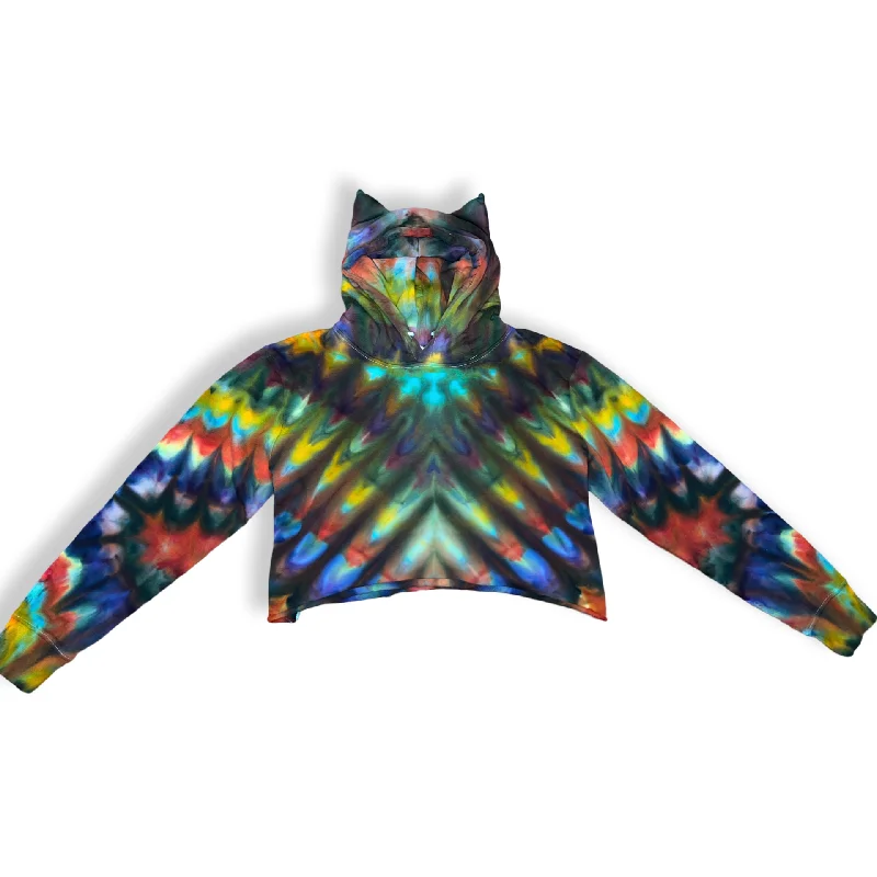 men's hoodie sweatshirt for daily use -3XL Cat Ear Crop Hoodie