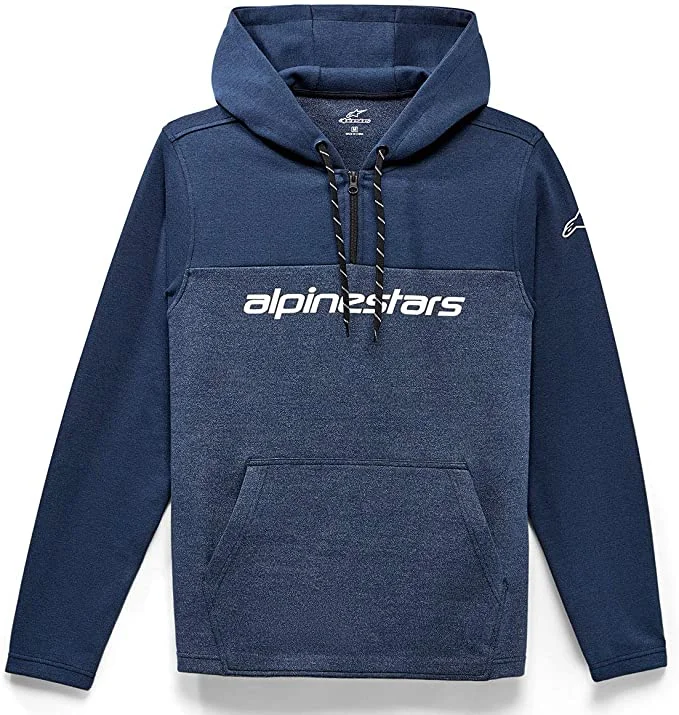 men's embroidered hoodie sweatshirt -Alpinestars Vanguard Pull Over Hoodie - Blue