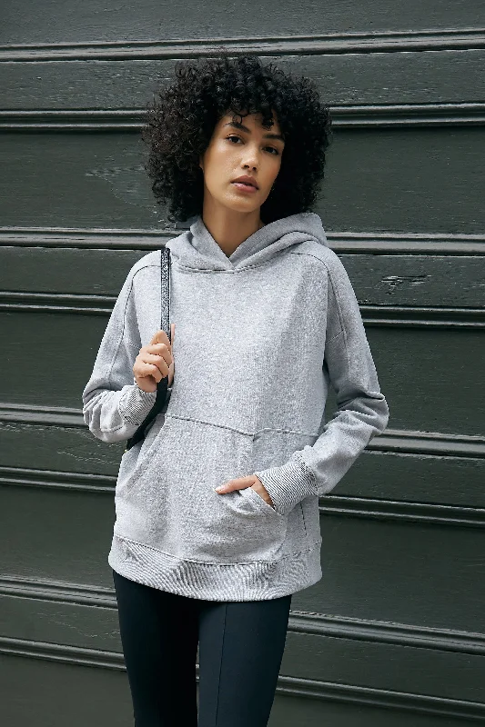 men's hoodie sweatshirt for casual outfits -Ida Hoodie | Melange Grey