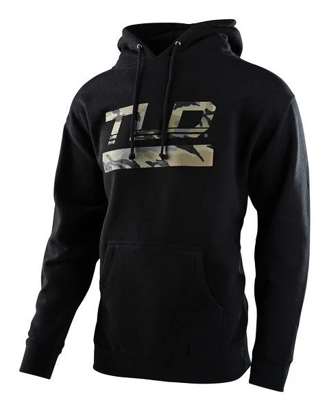 men's performance hoodie sweatshirt -Troy Lee Designs Speed Logo Pullover Hoodie - Black