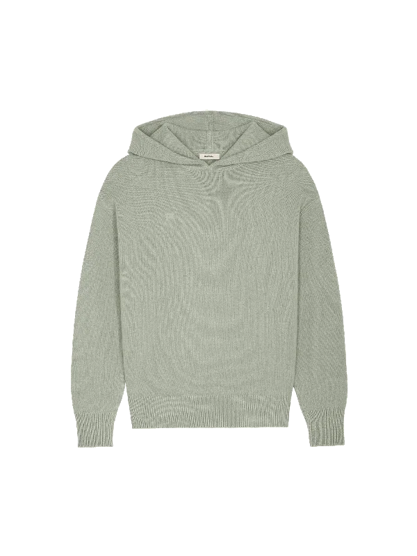 men's sports hoodie sweatshirt -Womens DNA Recycled Cashmere Hoodie—moss green