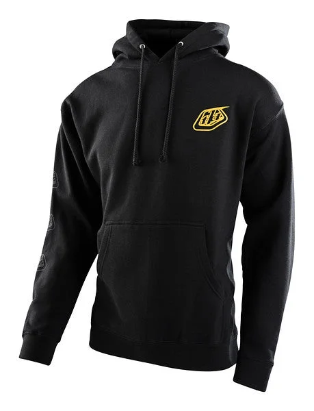 men's casual zip-up hoodie sweatshirt -Troy Lee Designs Stamp Pullover Hoodie - Black