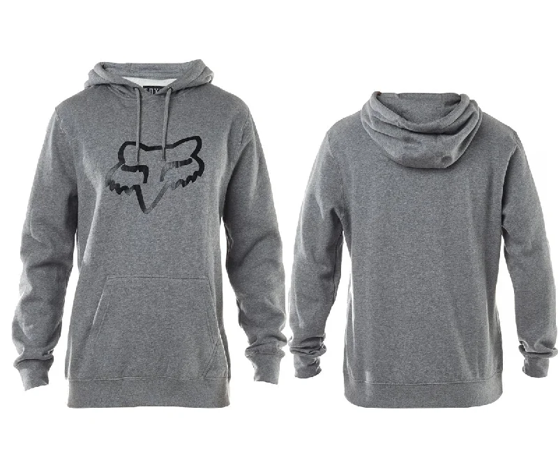 men's hooded sweatshirt for gym -Fox Racing Legacy Fox Head Pullover Hoodie - Heather Graphite