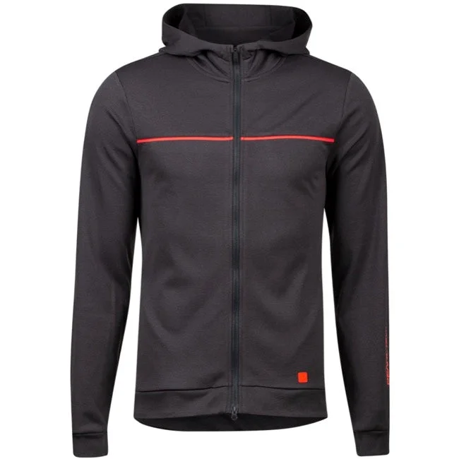 men's high-quality hoodie sweatshirt -Pearl Izumi Trail Hoodie - Phantom-Screaming Red