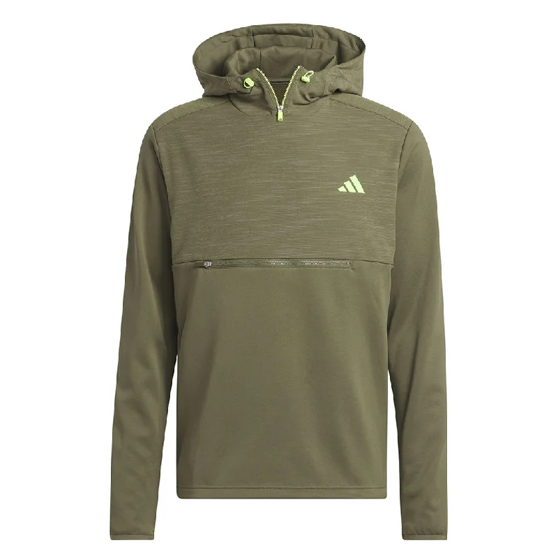 men's oversized pullover hoodie sweatshirt -adidas - Men's Textured Anorak Hoodie (IB1989)