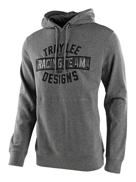 men's cozy hoodie sweatshirt -Troy Lee Designs Factory Pullover Hoodie - Heather Gray