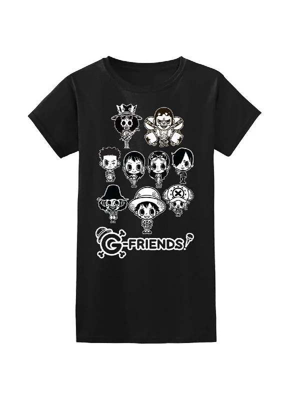 men's hooded t-shirts -One Piece - Group Jrs Screen Print T-Shirt