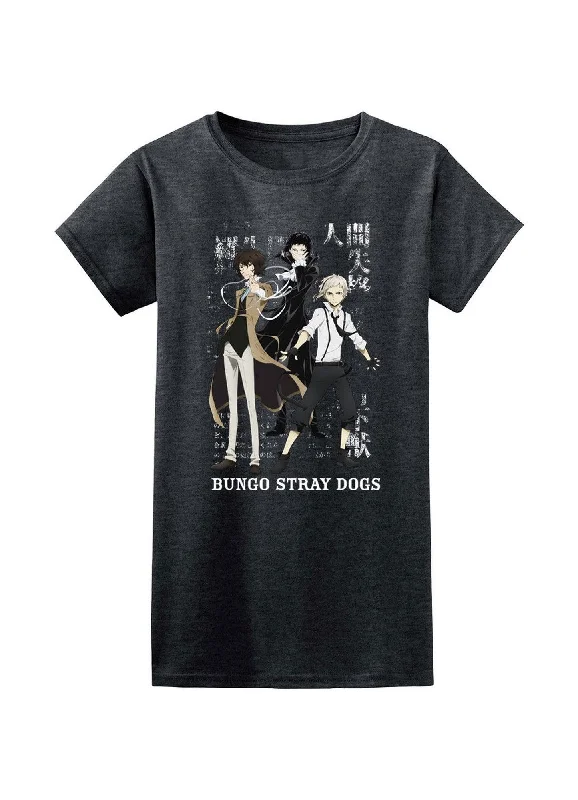 men's soft t-shirts -Bungo Stray Dogs Partners S1 - Group Jrs Screen Print T-Shirt