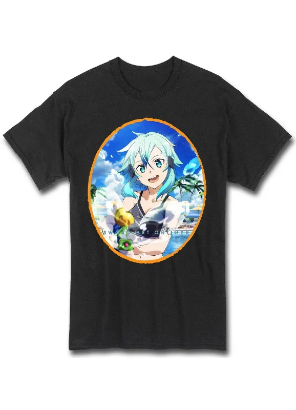 men's fitted short-sleeve t-shirts -Sword Art Online II - Sinon Water Gun Men's T-Shirt