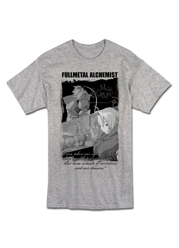 men's patterned t-shirts -Fullmetal Alchemist - Group Men's T-Shirt