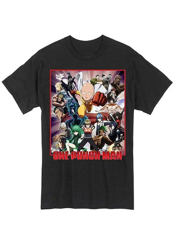 men's stylish t-shirts -One Punch Man - Group Men's T-Shirt