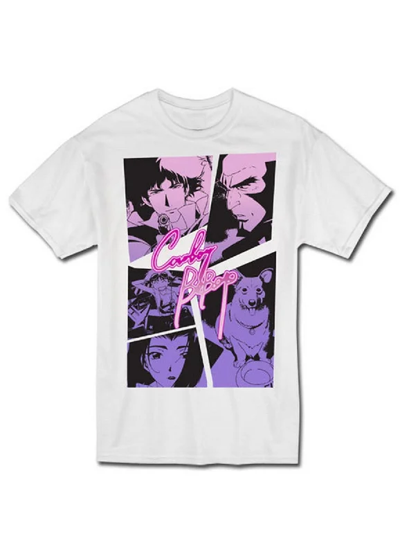 men's casual polo t-shirts -Cowboy Bebop - Group Panels Men's T-Shirt