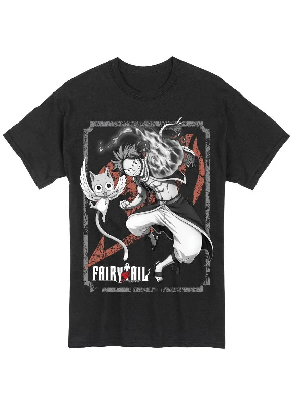 men's high-end t-shirts -Fairy Tail S7 - Natsu Dragneel & Happy Men's T-Shirt