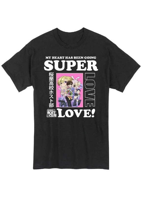 men's long-line t-shirts -Ouran High School Host Club - Super Love Love! Men's T-Shirt