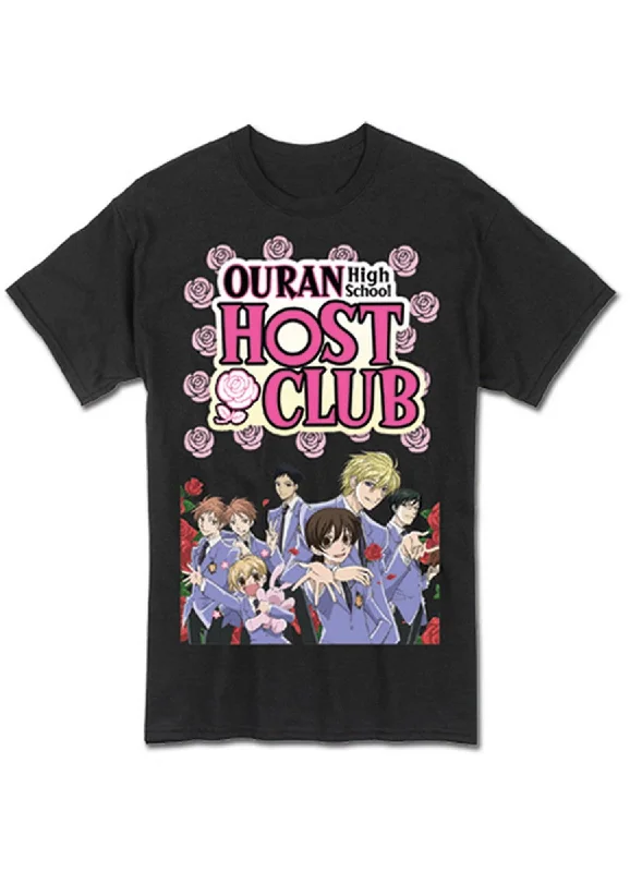 men's black graphic t-shirts -Ouran High School Host Club - Main Characters Men's T-Shirt