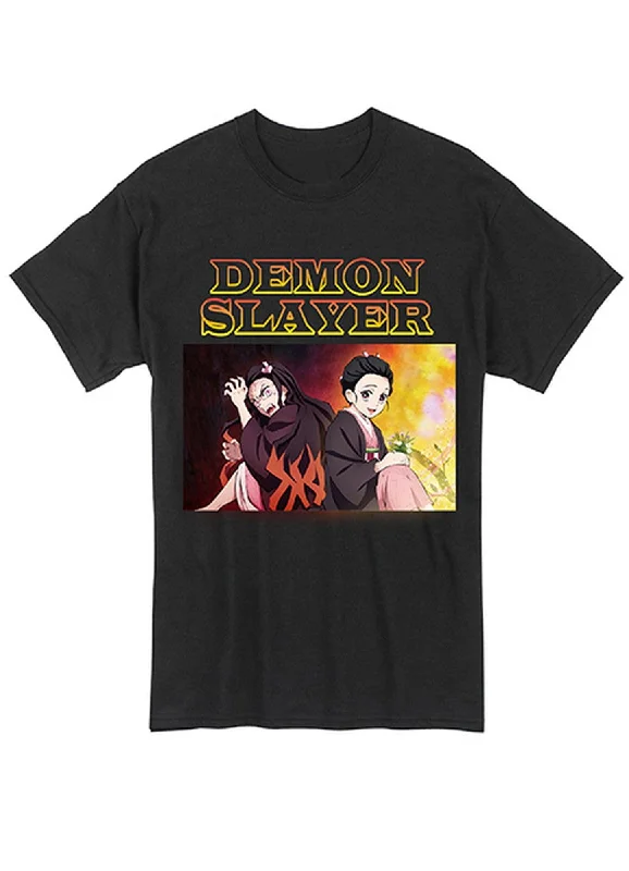 men's color-blocked t-shirts -Demon Slayer - Group Men's T-Shirt