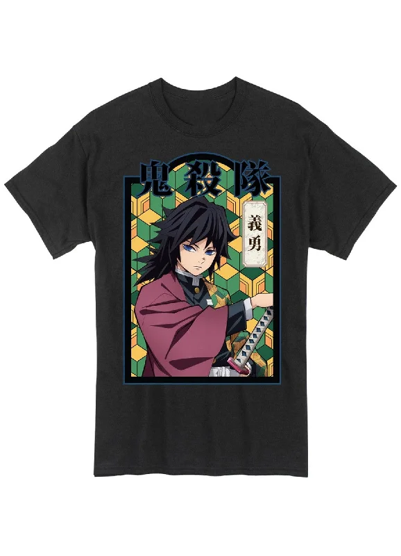 men's fitted short-sleeve t-shirts -Demon Slayer - Giyu Tomioka Men's T-Shirt