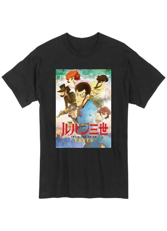 men's short-sleeve t-shirts -Lupin The Third Part 5 - Key Art Group Men's T-Shirt