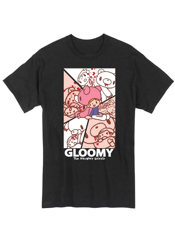 men's long-sleeve t-shirts -Gloomy Bear - Gloomy & Pity Best Friends T-Shirt