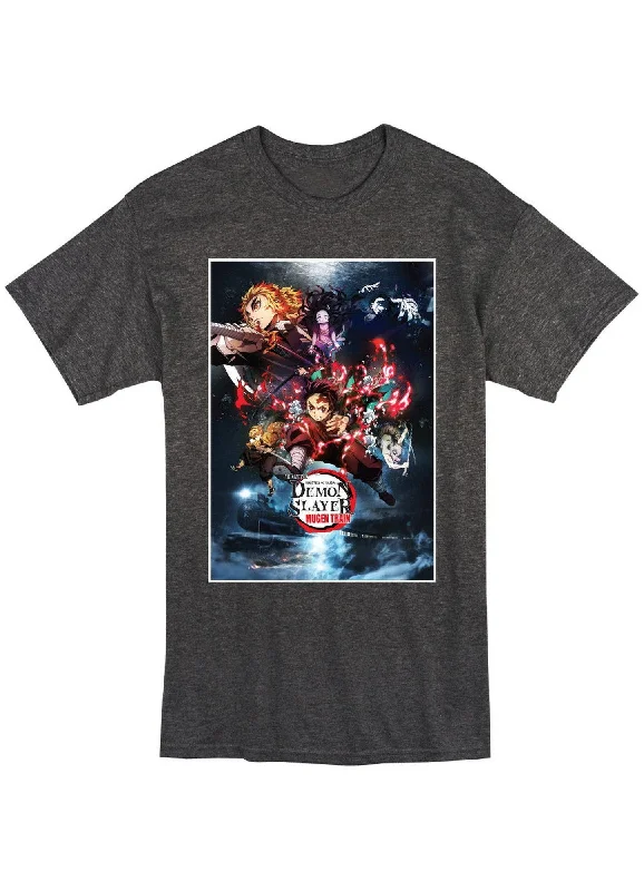 men's pocket t-shirts -Demon Slayer Movie - Mugen Train Poster T-Shirt