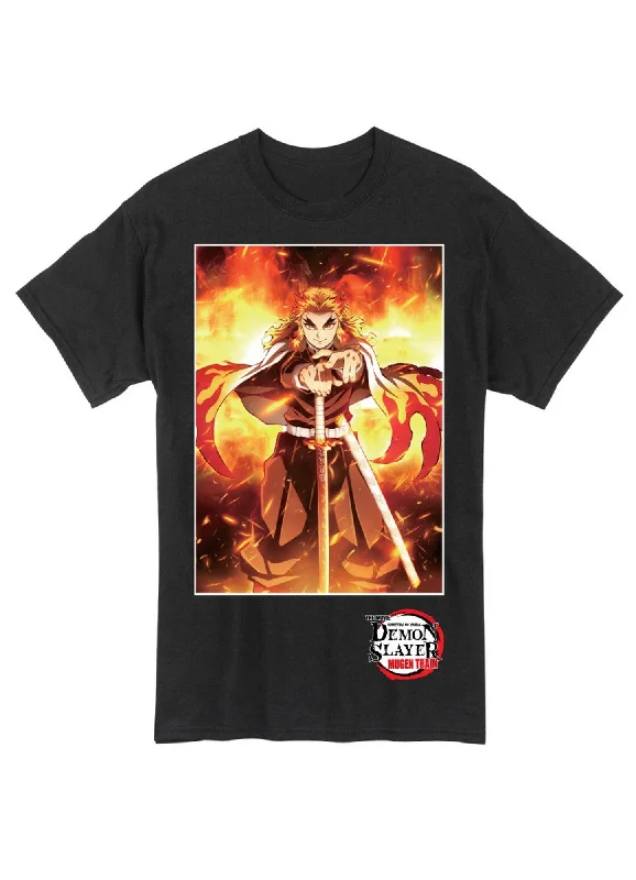 men's colorblock t-shirts -Demon Slayer Movie - Senjuro Rengoku T-Shirt