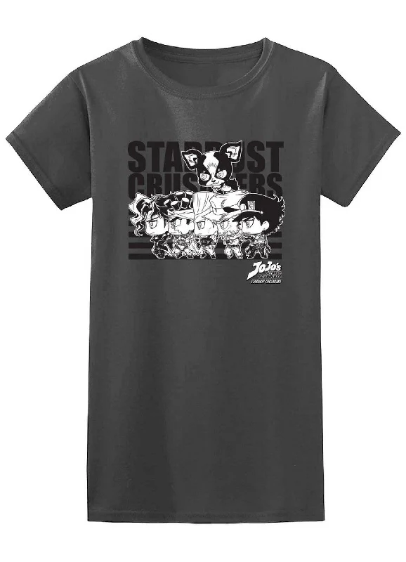 men's moisture-wicking t-shirts -Jojo's Bizarre Adventure - Stardust Crusaders Group Jrs Screen Print T-Shirt