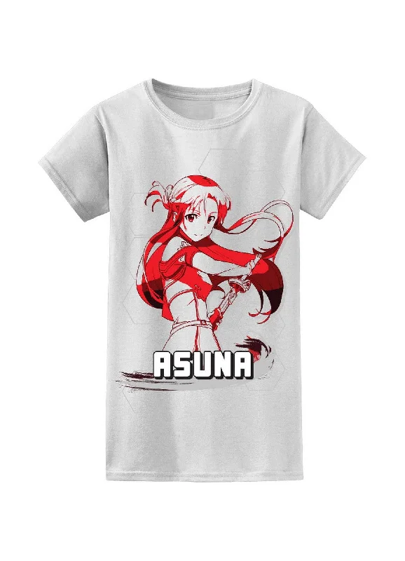 men's graphic print t-shirts -Sword Art Online - Asuna Prepared Jr. T-Shirt