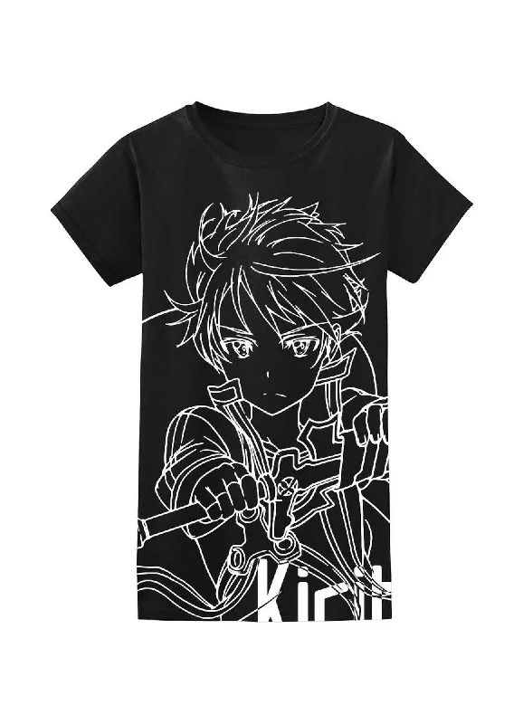 men's printed design t-shirts -Sword Art Online - Kirito Jrs. T-Shirt