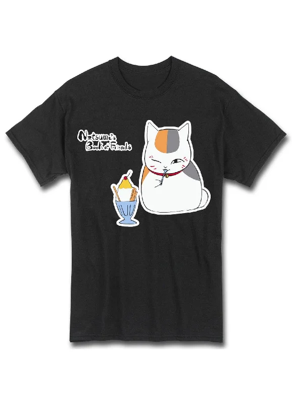 men's high-end t-shirts -Natsume's Book Of Friends - Nyanko-sensei (Madara) & Parfait T-Shirt