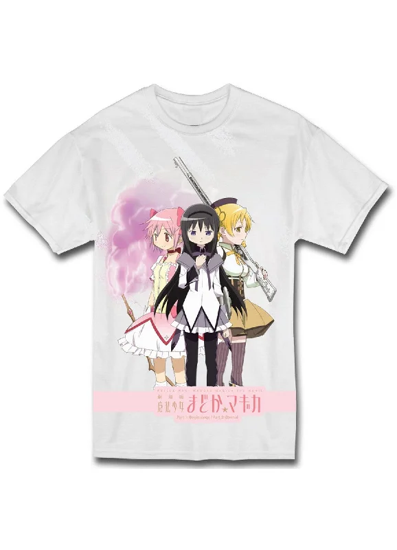 men's oversized t-shirts -Madoka Magica Movie - Homura Akemi & Madoka Kaname & Mami Tomoe Jrs T-Shirt