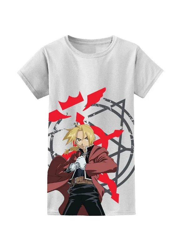 men's workout t-shirts -Full Metal Alchemist: Brotherhood - Edward Jrs T-Shirt