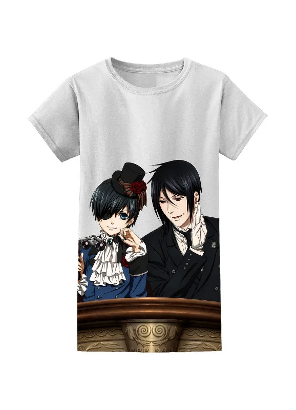 men's graphic print t-shirts -Black Butler 2 - Sebastian Michaelis Whispering To Ciel Phantomhive Jrs T-Shirt