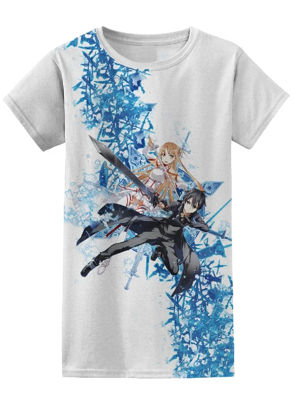 men's cotton-rich t-shirts -Sword Art Online - Sword Art Online - Key Art Jrs T-Shirt