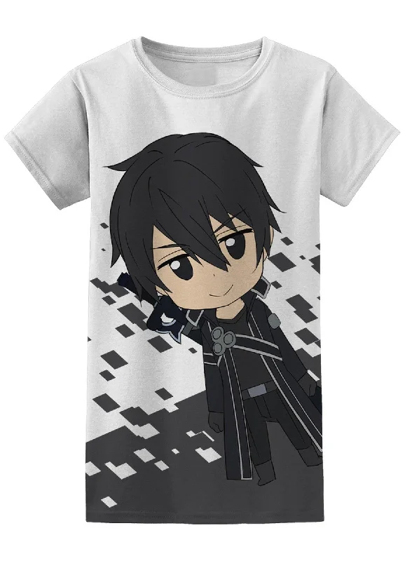 men's striped t-shirts -Sword Art Online - SD Kirito Jrs T-Shirt