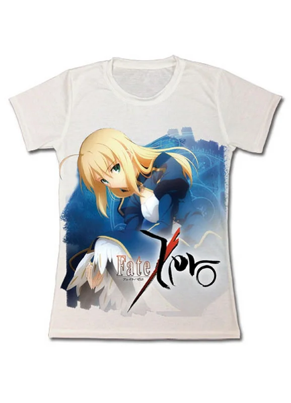 men's cotton-rich t-shirts -Fate/Zero - Saber Magic Circle Jrs Sublimation T-Shirt