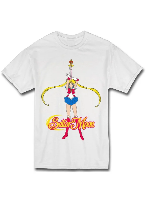 men's casual style t-shirts -Sailor Moon S - Spiral Heart Attack Men's Screen Print T-Shirt