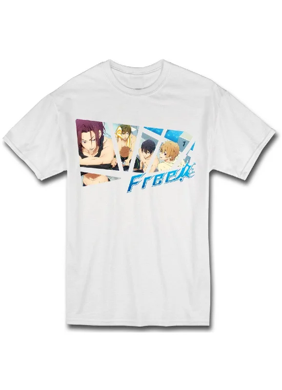 men's bold print t-shirts -Free! - Haruka Nanase, Makoto Tachibana, Nagisa Hazuki, & Rin Matsuoka Men's Sublimation T-Shirt