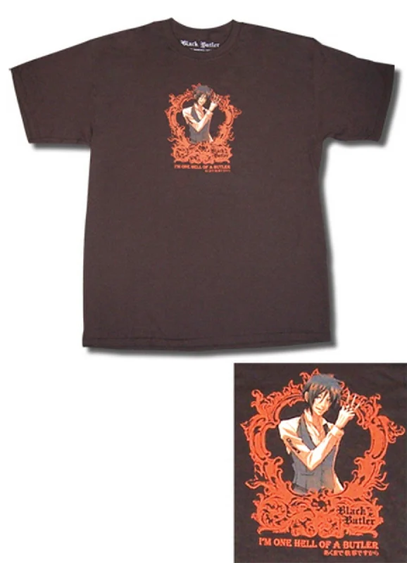 men's summer graphic t-shirts -Black Butler - Sebastian Michaelis Slogan T-Shirt