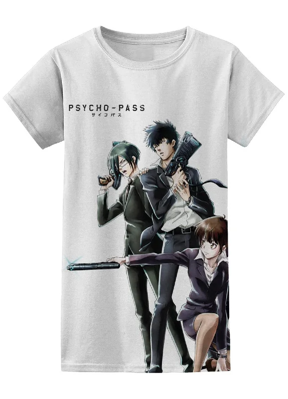 men's premium t-shirts -Psycho Pass - Shinya Kogami, Akane Tsunemori And Nobuchika Ginoza Jrs Sublimation T-Shirt