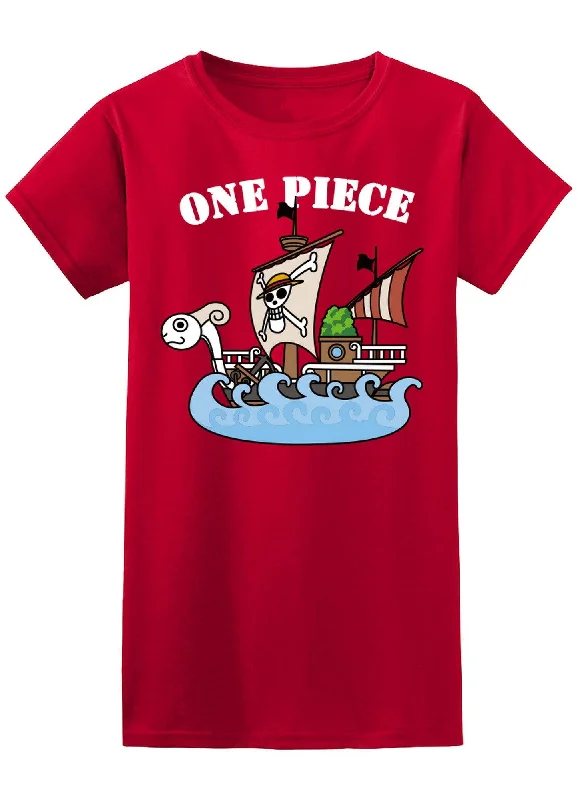 men's lightweight cotton t-shirts -One Piece - Merry The Ship Jrs Screen Print T-Shirt