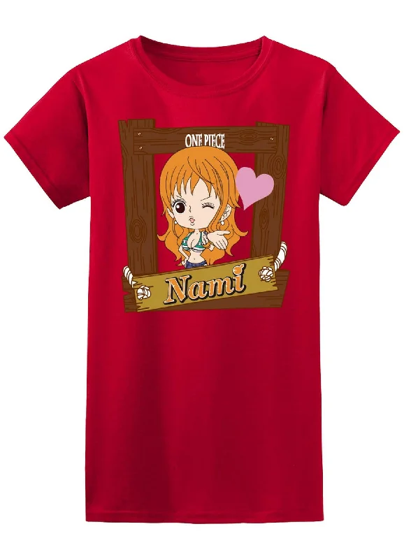 men's graphic print t-shirts -One Piece - SD Nami Jrs Screen Print T-Shirt