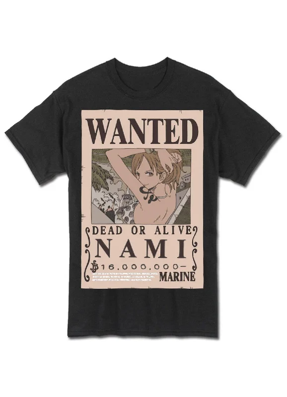 men's athletic-fit t-shirts -One Piece - Wanted Nami Men's Screen Print T-Shirt