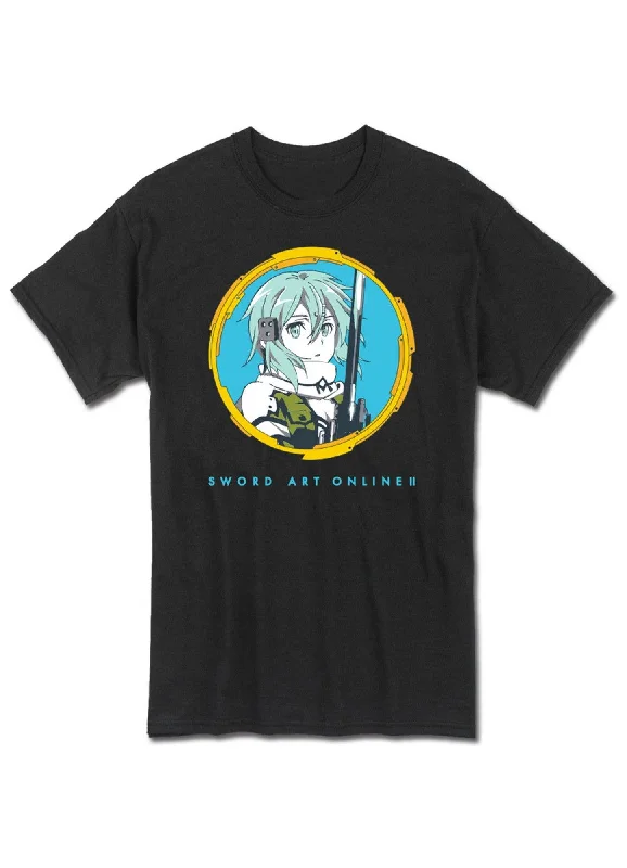 men's premium cotton t-shirts -Sword Art Online II - Sinon Men's Screen Print T-Shirt