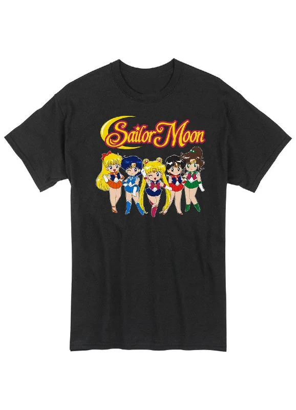 men's retro t-shirts -Sailor Moon R - Sailors SD Men's Screen Print T-Shirt