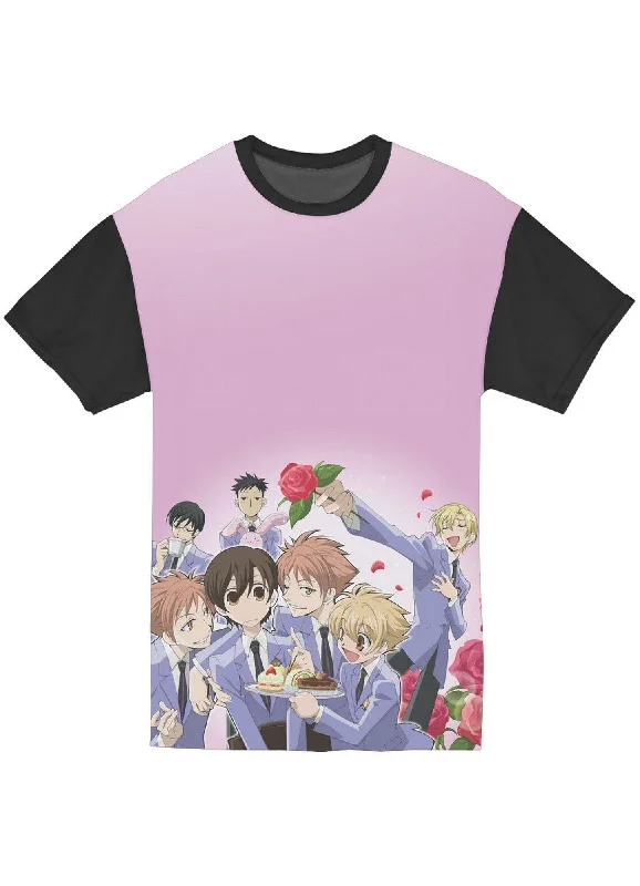 men's pocket t-shirts -Ouran High School Host Club - Group Jrs Sublimation T-Shirt