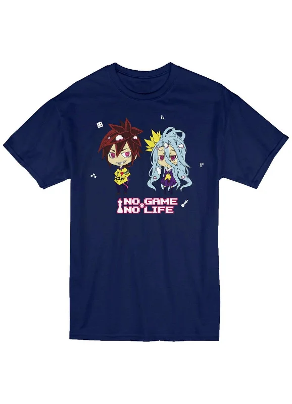 men's lightweight t-shirts -No Game No Life - SD Sora And Shiro Men's Screen Print T-Shirt